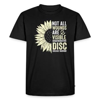 Intervertebral disc degeneration Discosis - Men's Premium Organic T-Shirt - black - Front - Nico (187cm)