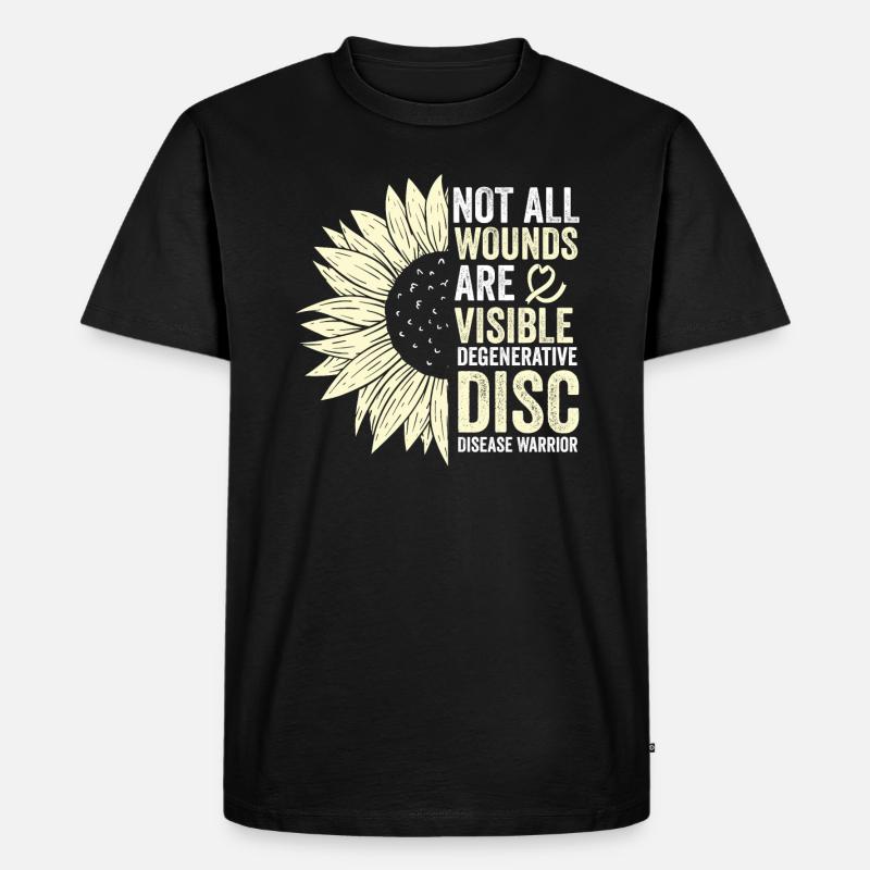Bandscheibendegeneration Diskose - Männer Premium Bio T-Shirt - Schwarz
