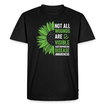 Visible strength against gastroparesis - Men's Premium Organic T-Shirt - black - Front - Nico (187cm)