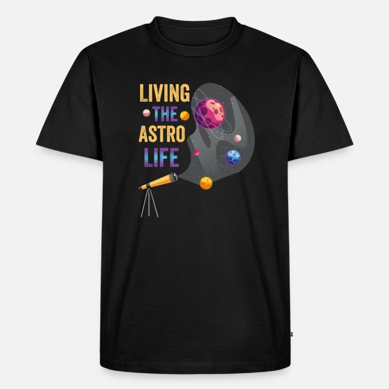 Das Astro-Leben Leben - Männer Premium Bio T-Shirt - Schwarz