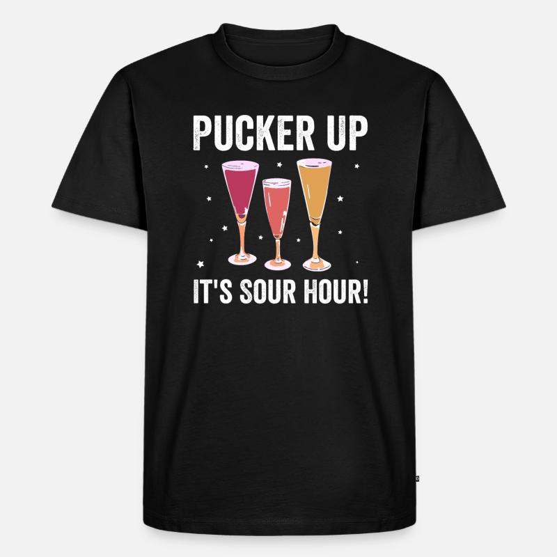 Sour Hour Feier - Sauerbier - Männer Premium Bio T-Shirt - Schwarz