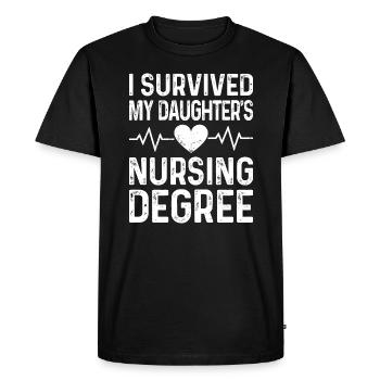Je suis diplômée de l’école d’infirmières - T-shirt Premium bio Homme - noir - Devant - Nico (187cm)