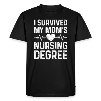 Je suis diplômée de l’école d’infirmières - T-shirt Premium bio Homme - noir - Devant - Nico (187cm)