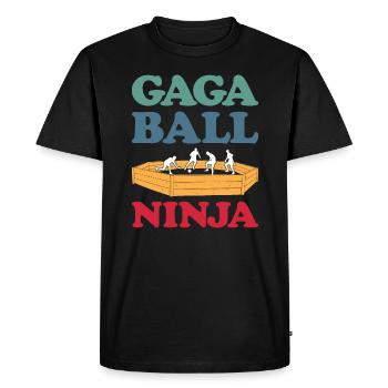 Gaga Ball Dodgeball Joueur de Gagaball Gaga Ball - T-shirt Premium bio Homme - noir - Devant - Nico (187cm)