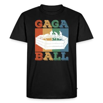 Gaga Ball Dodgeball Joueur de Gagaball Gaga Ball - T-shirt Premium bio Homme - noir - Devant - Nico (187cm)