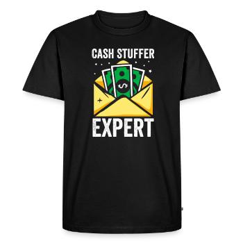 Cash Filler Expert - Budgétisation du portefeuille d’argent - T-shirt Premium bio Homme - noir - Devant - Nico (187cm)