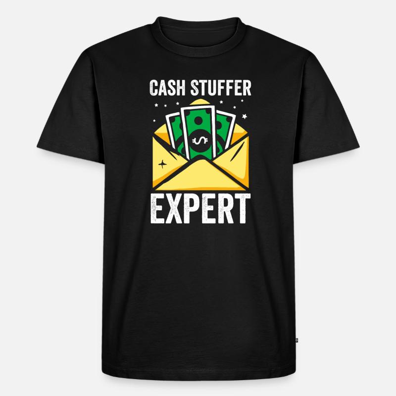 Bargeldfüller Experte – Budgetierung Bargeldbörse - Männer Premium Bio T-Shirt - Schwarz