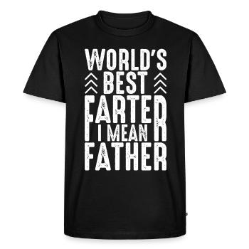 Dad Fathers Day Daddy Papa Funny Father´s Day - Men's Premium Organic T-Shirt - black - Front - Nico (187cm)