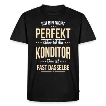 I'm not perfect, but I'm a pastry chef - Men's Premium Organic T-Shirt - black - Front - Nico (187cm)