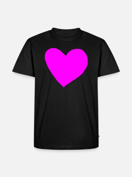 Heart Pink Pink Gift Idea - Men's Premium Organic T-Shirt - black