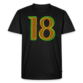 18e anniversaire - T-shirt Premium bio Homme - noir - Devant - Nico (187cm)
