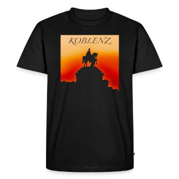 Deutsches Eck Koblenz - Männer Premium Bio T-Shirt - Schwarz - Vorne - Nico (187cm)