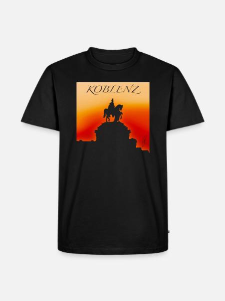 Deutsches Eck Koblenz - Männer Premium Bio T-Shirt - Schwarz
