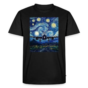 Avion - T-shirt Premium bio Homme - noir - Devant - Nico (187cm)