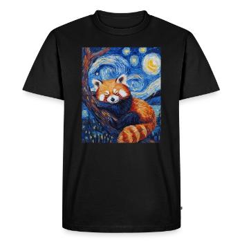 Roter Panda - Männer Premium Bio T-Shirt - Schwarz - Vorne - Nico (187cm)