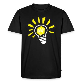 Ampoule - ampoule - ampoule - lumière - lampe - T-shirt Premium bio Homme - noir - Devant - Nico (187cm)