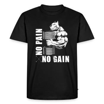 Bodybuilding PUMP Beast - T-shirt Premium bio Homme - noir - Devant - Nico (187cm)