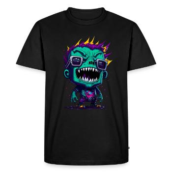 Zombie cool coloré - T-shirt Premium bio Homme - noir - Devant - Nico (187cm)