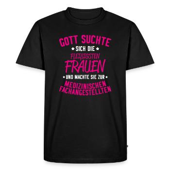 Medical Assistant MFA Gift - Men's Premium Organic T-Shirt - black - Front - Nico (187cm)
