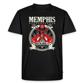 Rockabilly Style Memphis Tennessee Retro Rockers - T-shirt Premium bio Homme - noir - Devant - Nico (187cm)