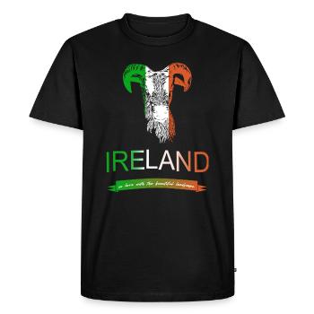 Irlande Irlande moutons - T-shirt Premium bio Homme - noir - Devant - Nico (187cm)