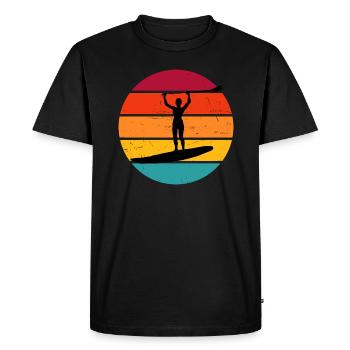 Sup Standup Paddle Standup Paddle Femme - T-shirt Premium bio Homme - noir - Devant - Nico (187cm)