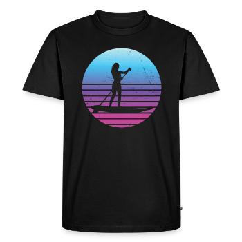 Stand up Paddle Pour Femmes Stand up Paddle - T-shirt Premium bio Homme - noir - Devant - Nico (187cm)