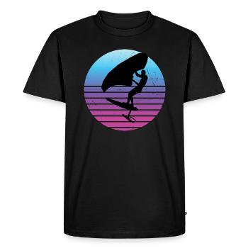 wingfoil foilwing homme hydroptère wingsurfen - T-shirt Premium bio Homme - noir - Devant - Nico (187cm)