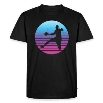 Jeux de Handball Handball Femmes Handball Hommes - T-shirt Premium bio Homme - noir - Devant - Nico (187cm)