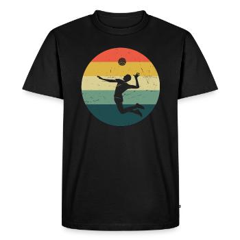 Beach Volley Volley Féminin Volley-ball - T-shirt Premium bio Homme - noir - Devant - Nico (187cm)