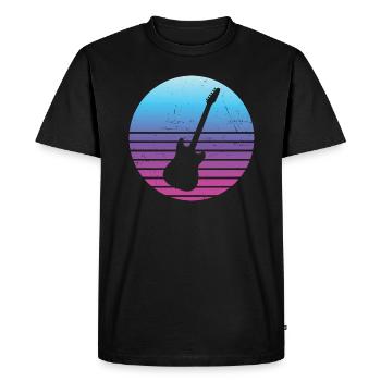 Guitar Guitar Player Guitarist Men's Guitar - Men's Premium Organic T-Shirt - black - Front - Nico (187cm)