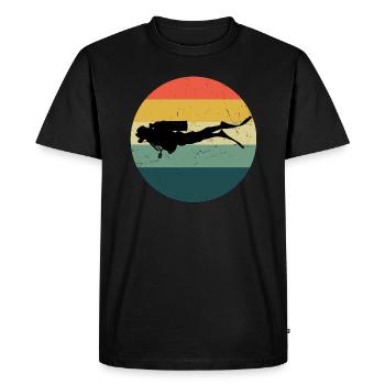 Plongée sous-marine Femmes Plongeur Plongeur Sous-marin Hommes - T-shirt Premium bio Homme - noir - Devant - Nico (187cm)