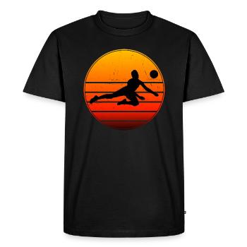 Volleyball Volleyball Masculin Volleyball - T-shirt Premium bio Homme - noir - Devant - Nico (187cm)
