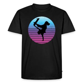 Patinage Skater Skateboarder Femmes Skateboard - T-shirt Premium bio Homme - noir - Devant - Nico (187cm)