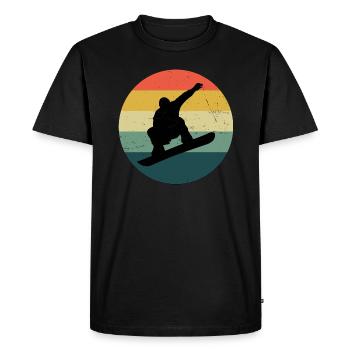 Snowboard Hommes Snowboarder Snowboarder Femmes - T-shirt Premium bio Homme - noir - Devant - Nico (187cm)