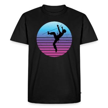 Escalade Femmes Escalade Rocher - T-shirt Premium bio Homme - noir - Devant - Nico (187cm)