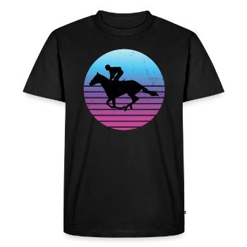 Hunting Riding Equestrian Riding Horse Riding - Men's Premium Organic T-Shirt - black - Front - Nico (187cm)