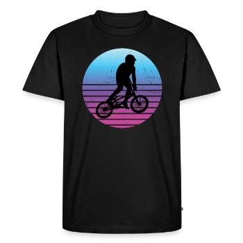 BMX Vélo Hommes BMX Garçons BMX Cyclisme - T-shirt Premium bio Homme - noir - Devant - Nico (187cm)
