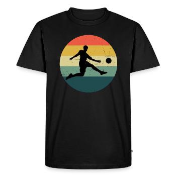Football féminin Football Match de football Jeux de football - T-shirt Premium bio Homme - noir - Devant - Nico (187cm)