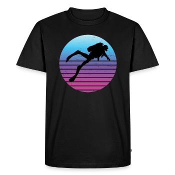 Plongeur Femmes Plongeur Plongeur Plongeur Hommes - T-shirt Premium bio Homme - noir - Devant - Nico (187cm)
