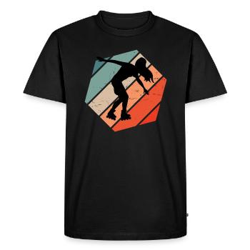 Patinage à roulettes hommes Patins à roulettes Patinage à roulettes - T-shirt Premium bio Homme - noir - Devant - Nico (187cm)