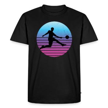 Football Hommes Match de football Football Football Spi - T-shirt Premium bio Homme - noir - Devant - Nico (187cm)
