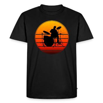 Batteur Batteur Batteur - T-shirt Premium bio Homme - noir - Devant - Nico (187cm)