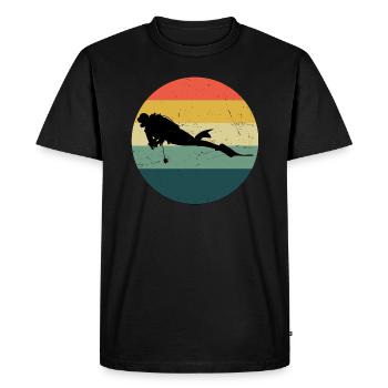 Plongeur Femme Plongeur Libre Hommes - T-shirt Premium bio Homme - noir - Devant - Nico (187cm)