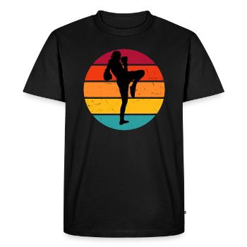 Men's Thai Boxing Women Thai Boxing Thaiboxing - Men's Premium Organic T-Shirt - black - Front - Nico (187cm)