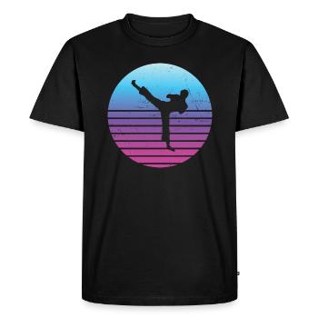 Kickboxer Boxing Kickboxing Femmes Kickboxing - T-shirt Premium bio Homme - noir - Devant - Nico (187cm)