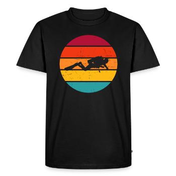 Plongée sous-marine Plongeuse Plongeuse Plongeuse Libre Femmes Plongée - T-shirt Premium bio Homme - noir - Devant - Nico (187cm)