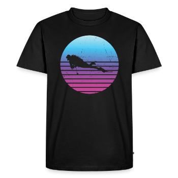 Plongeur Plongeur Libre Plongeur Hommes - T-shirt Premium bio Homme - noir - Devant - Nico (187cm)
