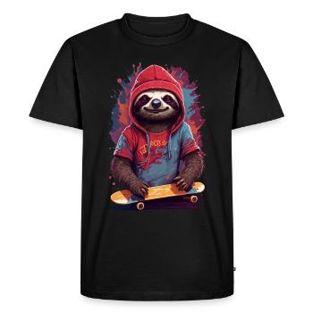 Skateboard de skater cool cool - T-shirt Premium bio Homme - noir - Devant - Nico (187cm)