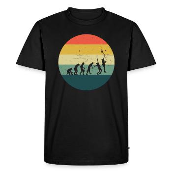 Padel Femme Padel Paddle Homme - T-shirt Premium bio Homme - noir - Devant - Nico (187cm)